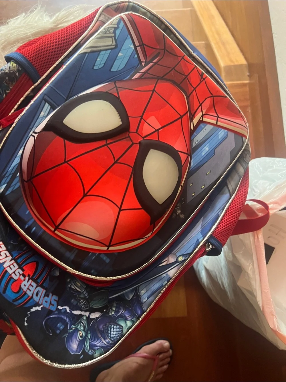 Marvel light up Spider-Man Kids Backpack in Red and Blue
